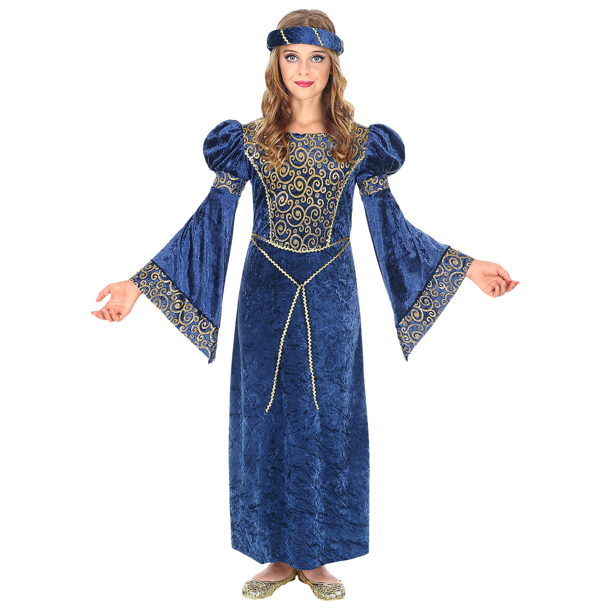 "RENAISSANCE DAME" (Kleid, Kopfschmuck) – Detailansicht