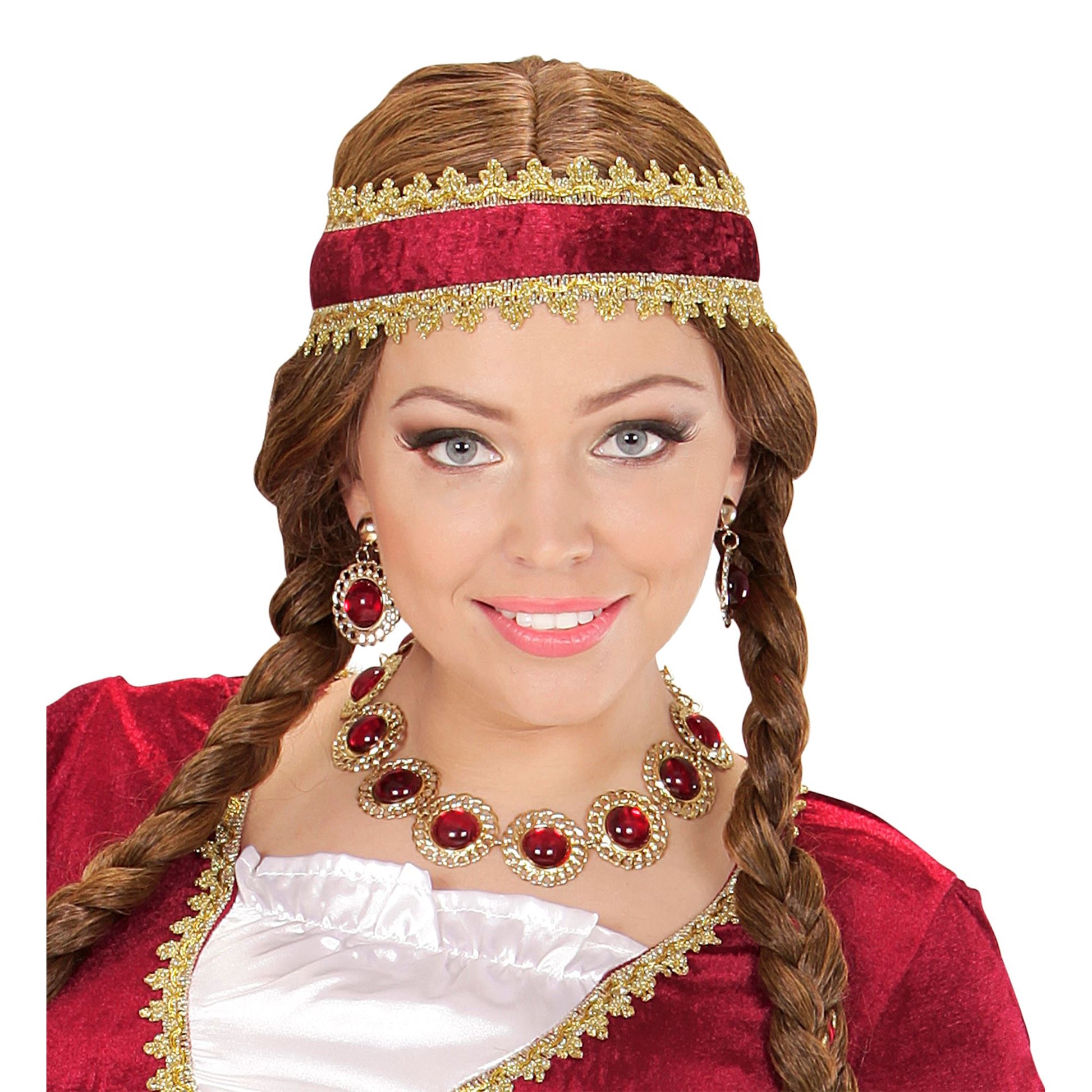 "RENAISSANCE KÖNIGIN SET" mit roten Edelsteinen – Ansicht 4