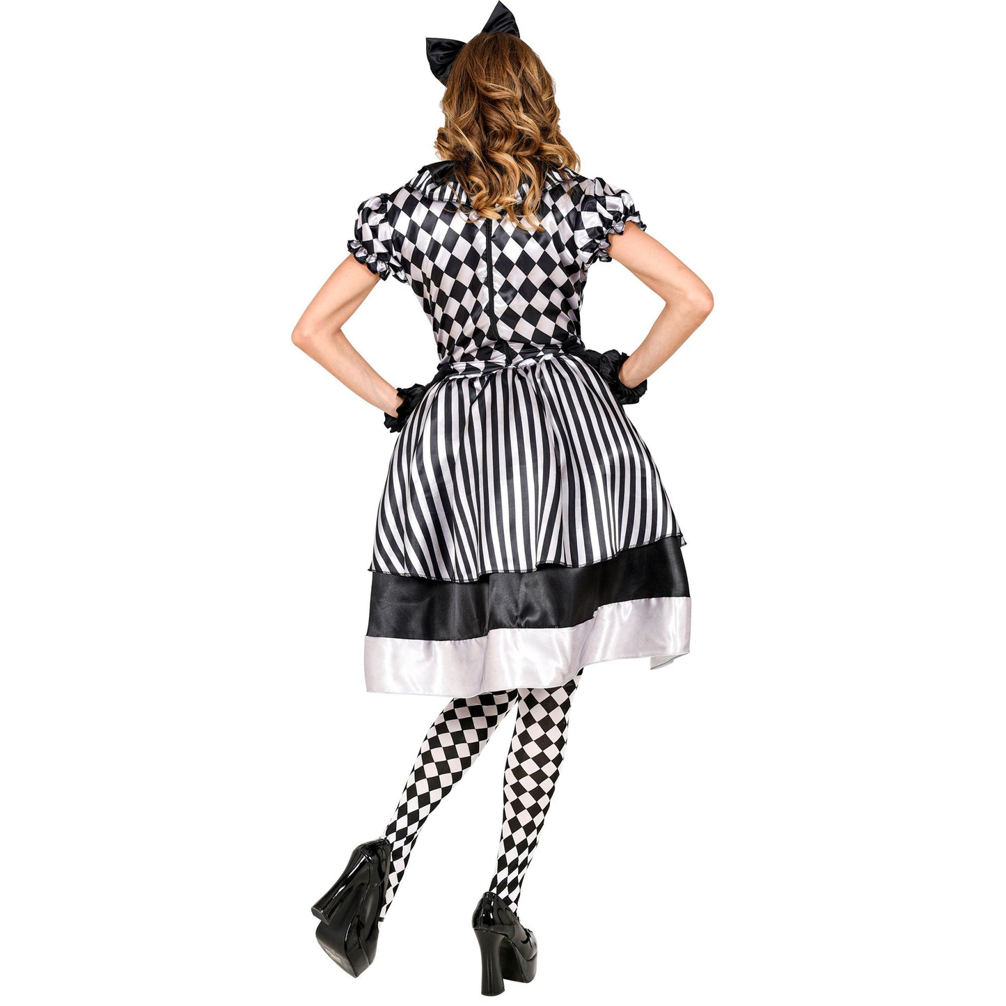 "RETRO CLOWN" (Kleid mit Clownkragen, Haarschleife, Handschuhe) – Ansicht 4