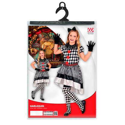 "RETRO CLOWN" (Kleid mit Clownkragen, Haarschleife, Handschuhe) – Ansicht 4