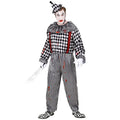 "RETRO CLOWN" (Overall mit Clownkragen und Hosenträgern, Kopfbedeckung) – Vorderansicht