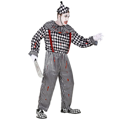"RETRO CLOWN" (Overall mit Clownkragen und Hosenträgern, Kopfbedeckung) – Ansicht 3