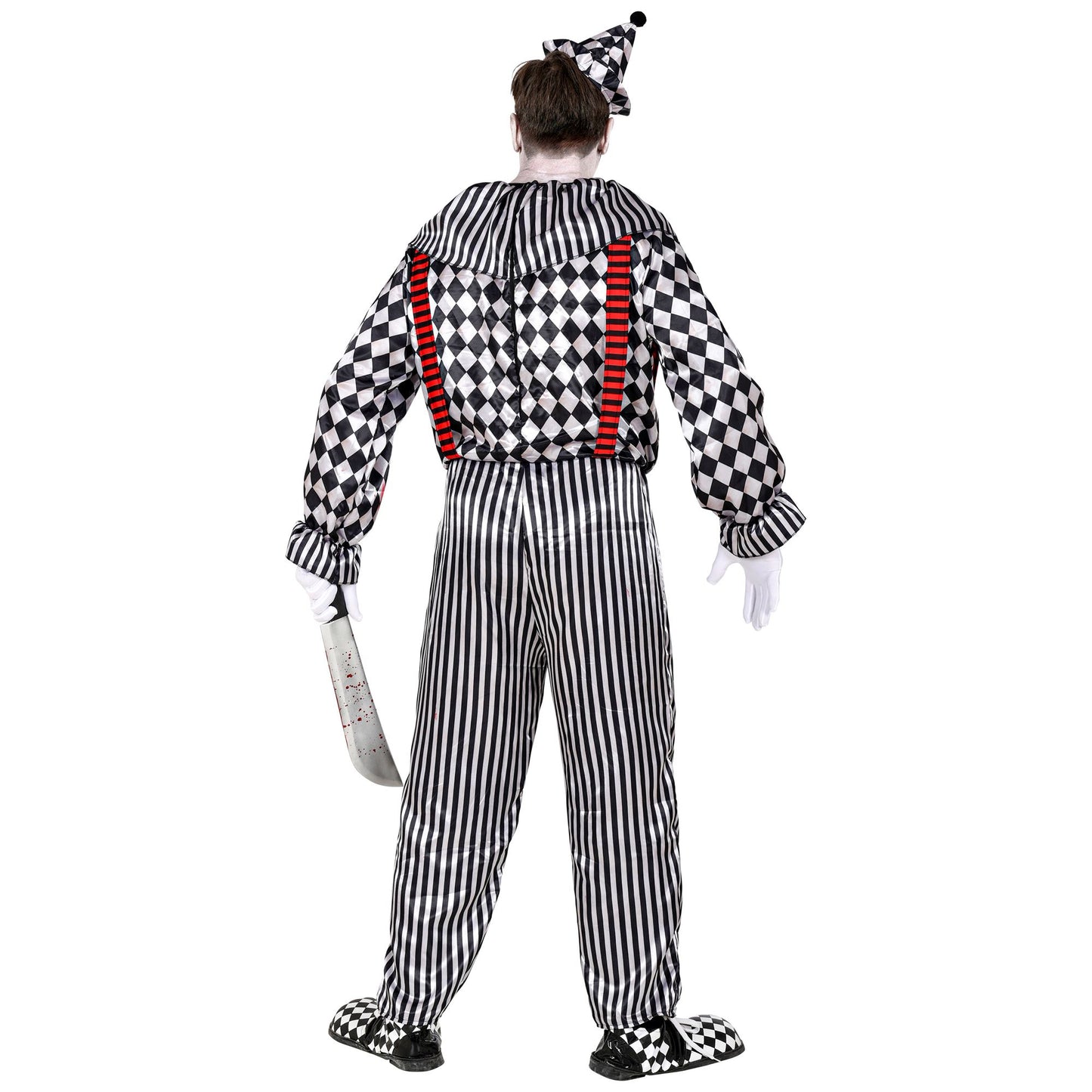 "RETRO CLOWN" (Overall mit Clownkragen und Hosenträgern, Kopfbedeckung) – Ansicht 4