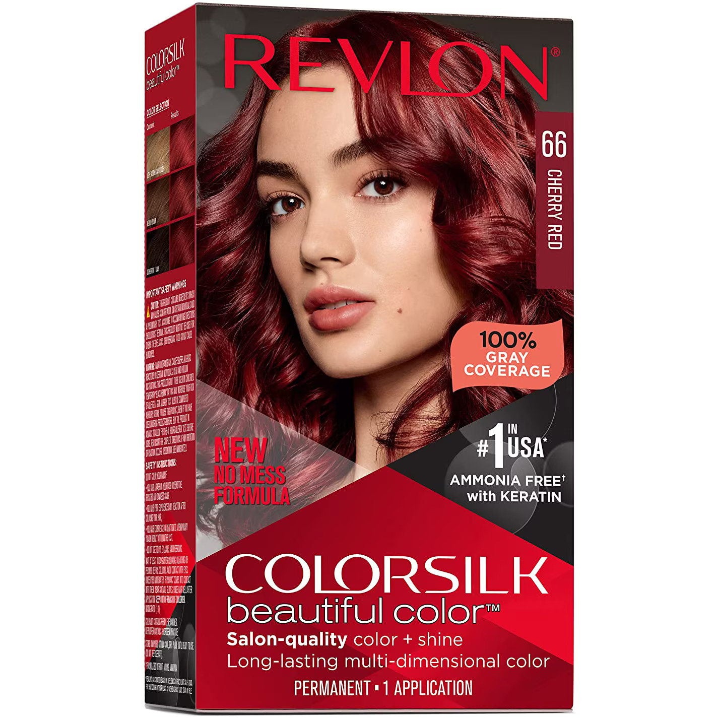 Revlon Revlon, Colorsilk, Permanente Haarfarbe, 66 Cherry Red, 130 ml Regular