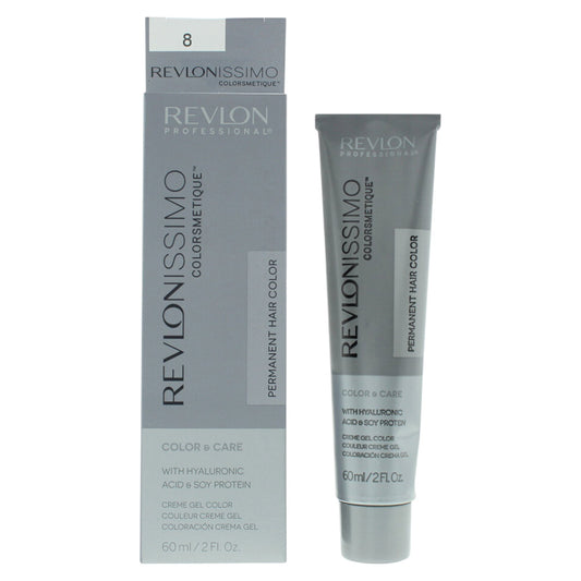 Revlon Revlon, Revlonissimo Colorsmetique, Hyaluronsäure, Permanente Haarfarbe, 8 Light Blonde, 60 ml Regular