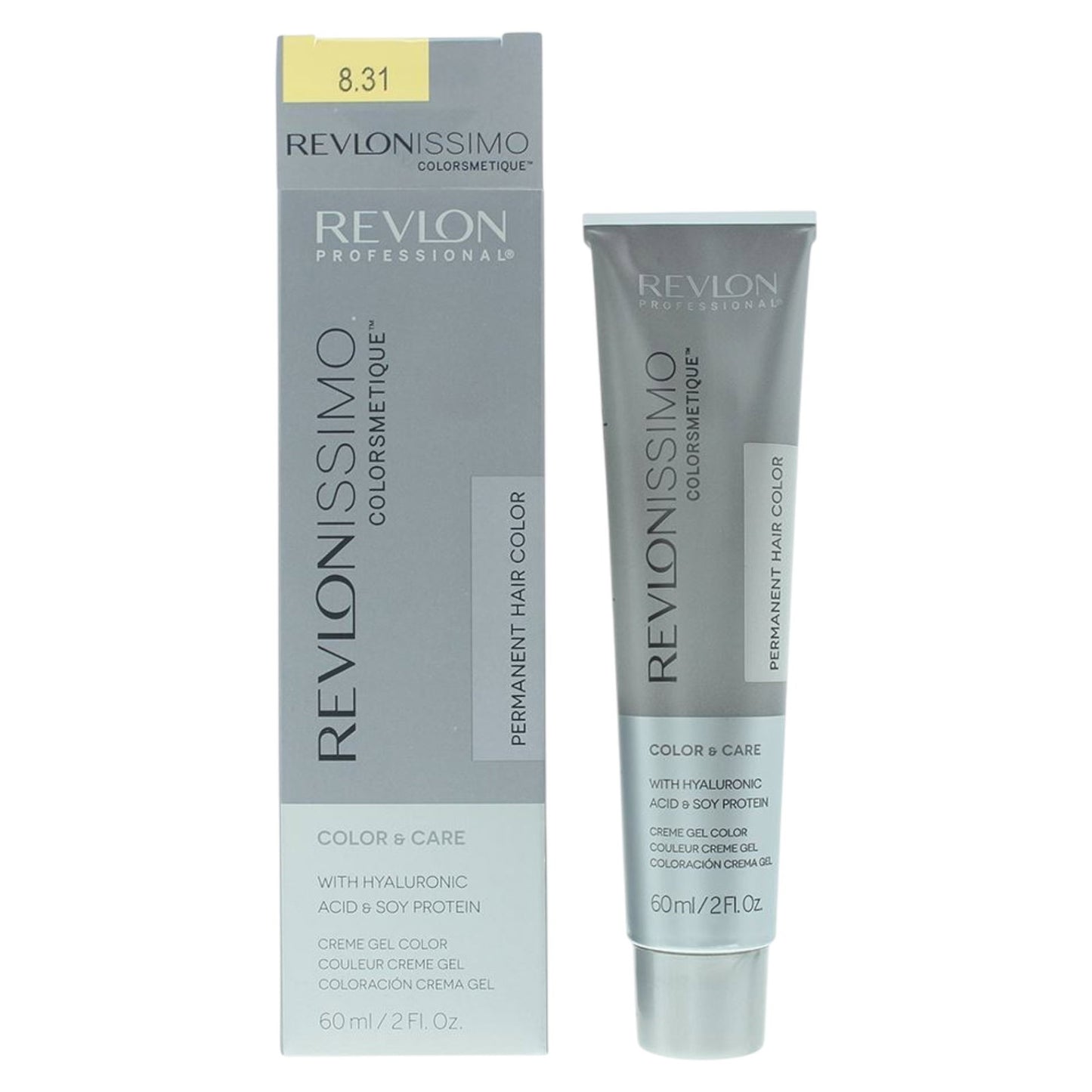 Revlon, Revlonissimo Colorsmetique, KER-HA Komplex, Permanente Haarfarbe, 8.31 Light Beige Blonde, 60 ml