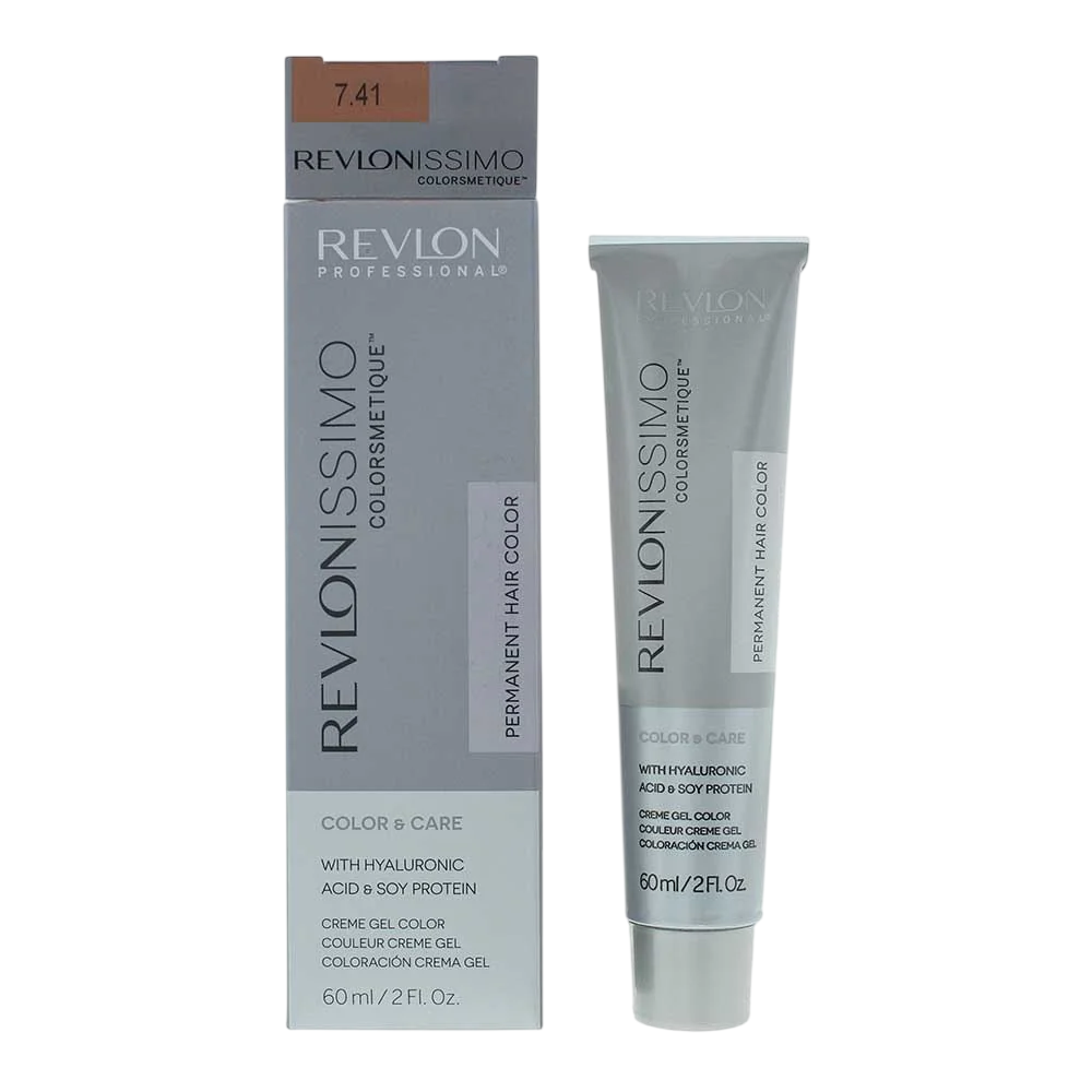 Revlon Revlon, Revlonissimo Colorsmetique, Permanente Haarfarbe, 7.41 Hazel Blonde, 60 ml Regular