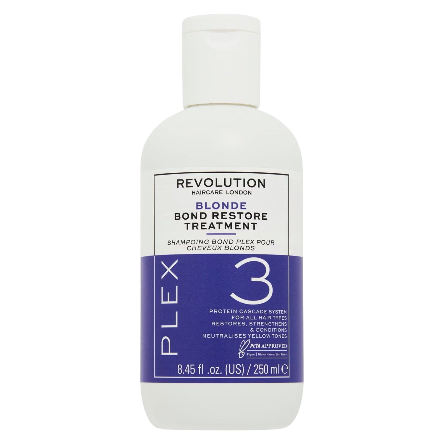 Revolution Haircare Revolution Haircare, Blonde Plex 3, Haarbehandlung Shampoo, Stellt wieder her, Für beschädigtes Haar, 250