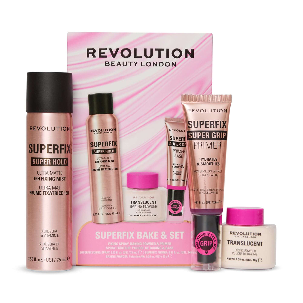 Revolution Make Up Superfix Bake 3-teiliges Make-up-Set