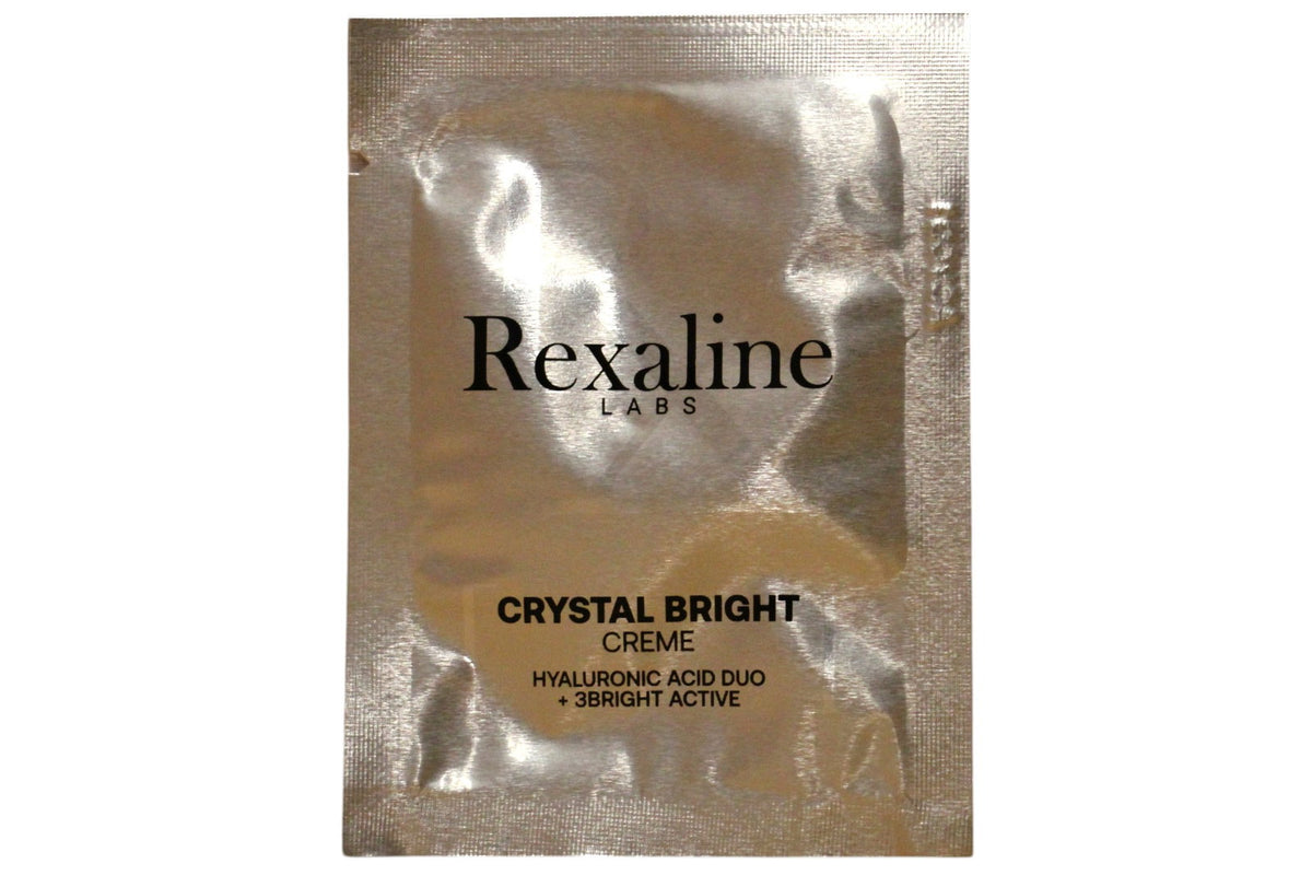 Rexaline, Crystal Bright, Hyaluronsäure + 3 helle Wirkstoffe, Erleuchtend, Sahne, Für das Gesicht, 2 ml *Muster