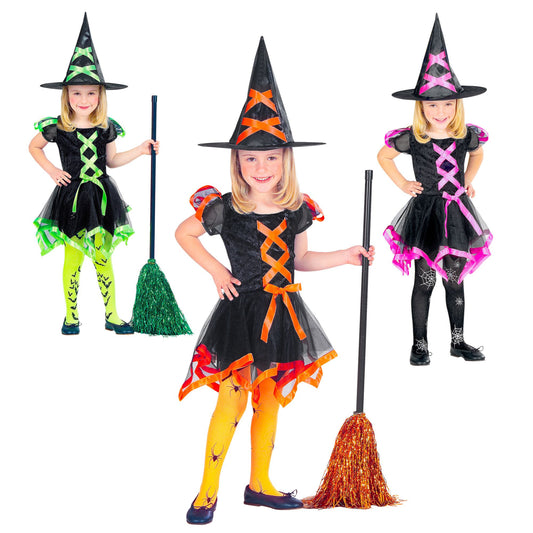 "RIBBON HEXE" sort. in 3 Farben (Kleid, Hut) – Vorderansicht