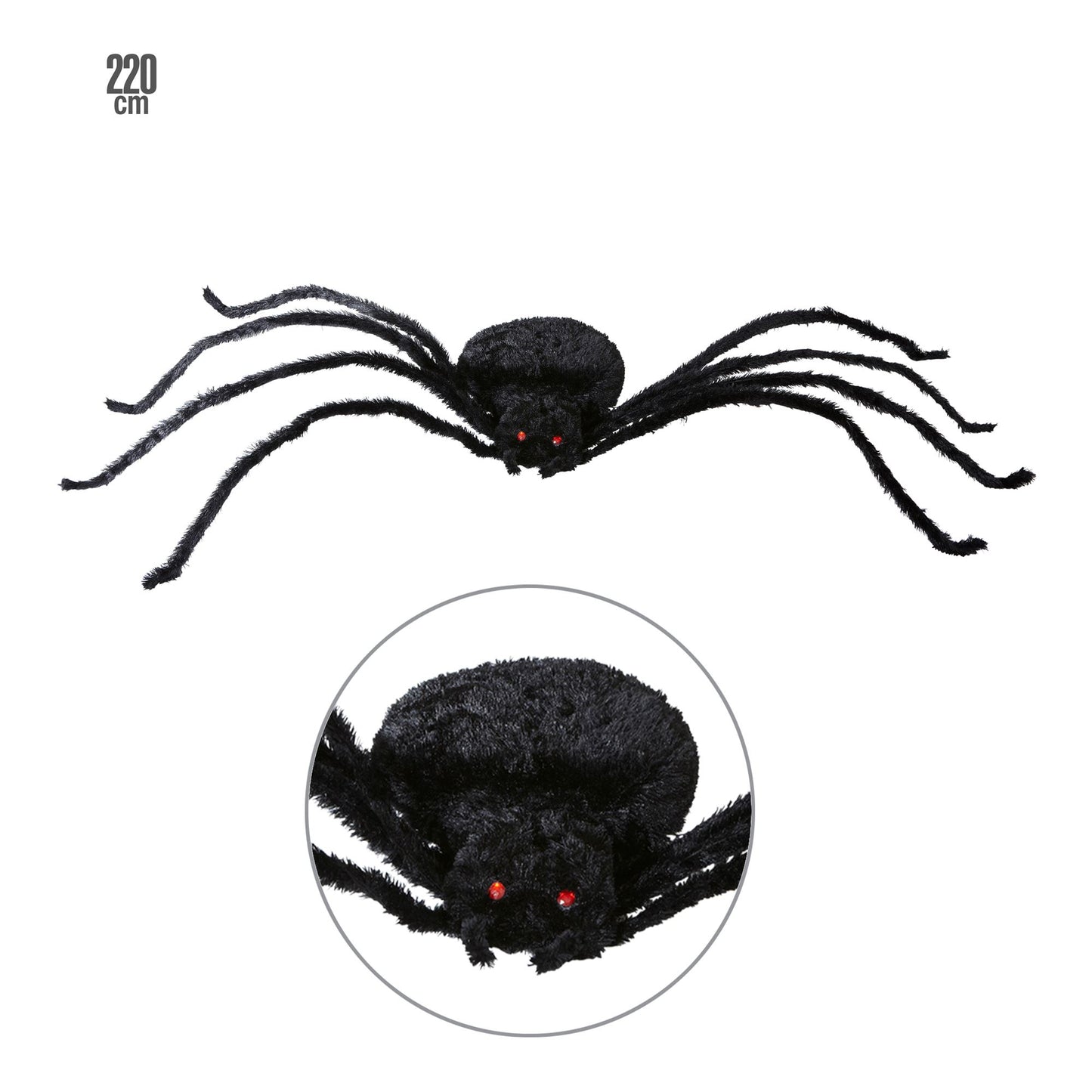 "RIESEN SPINNE" biegbar - 220cm – Vorderansicht