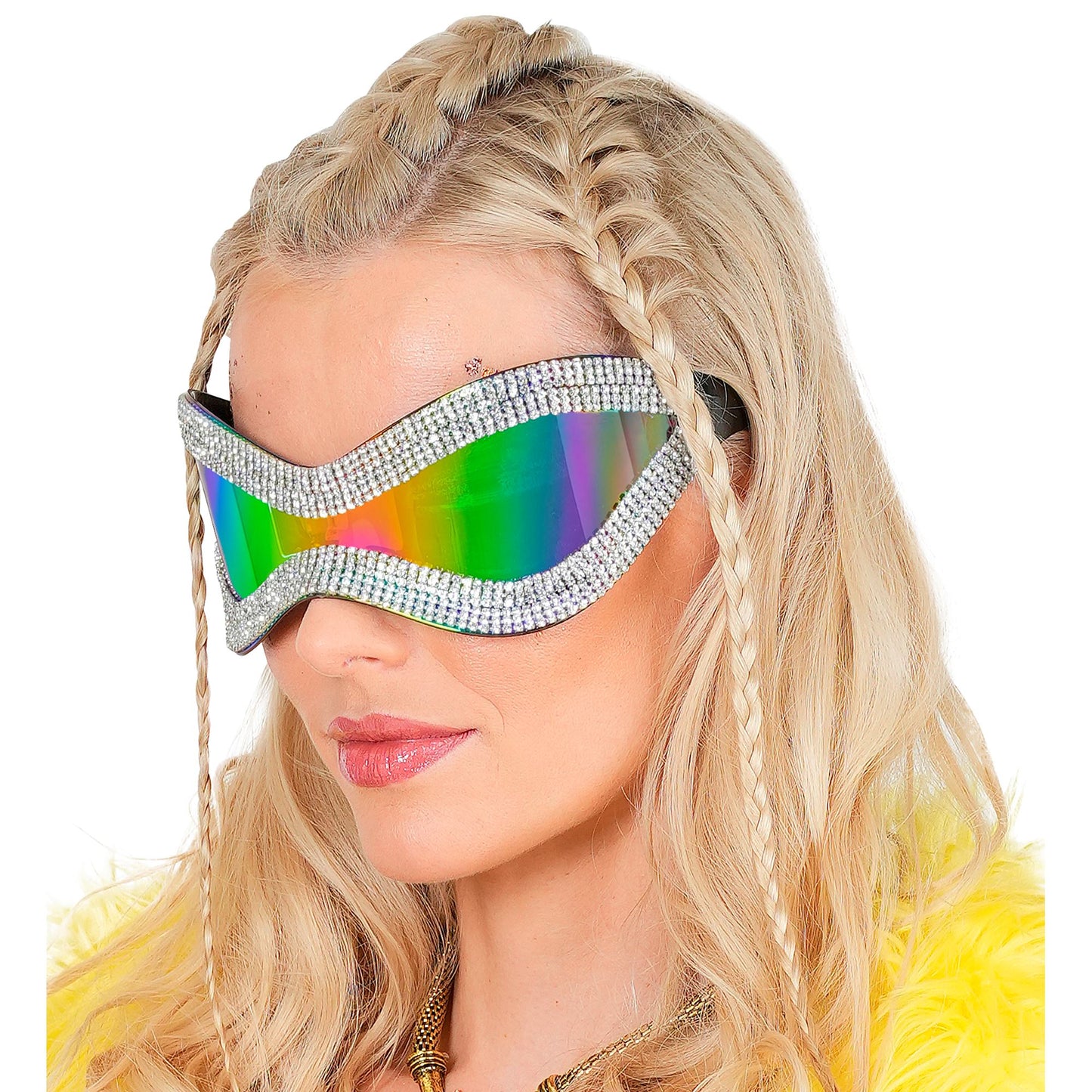 "RIESEN STRASS BRILLE MIT MULTICOLOR GLÄSERN" – Ansicht 4