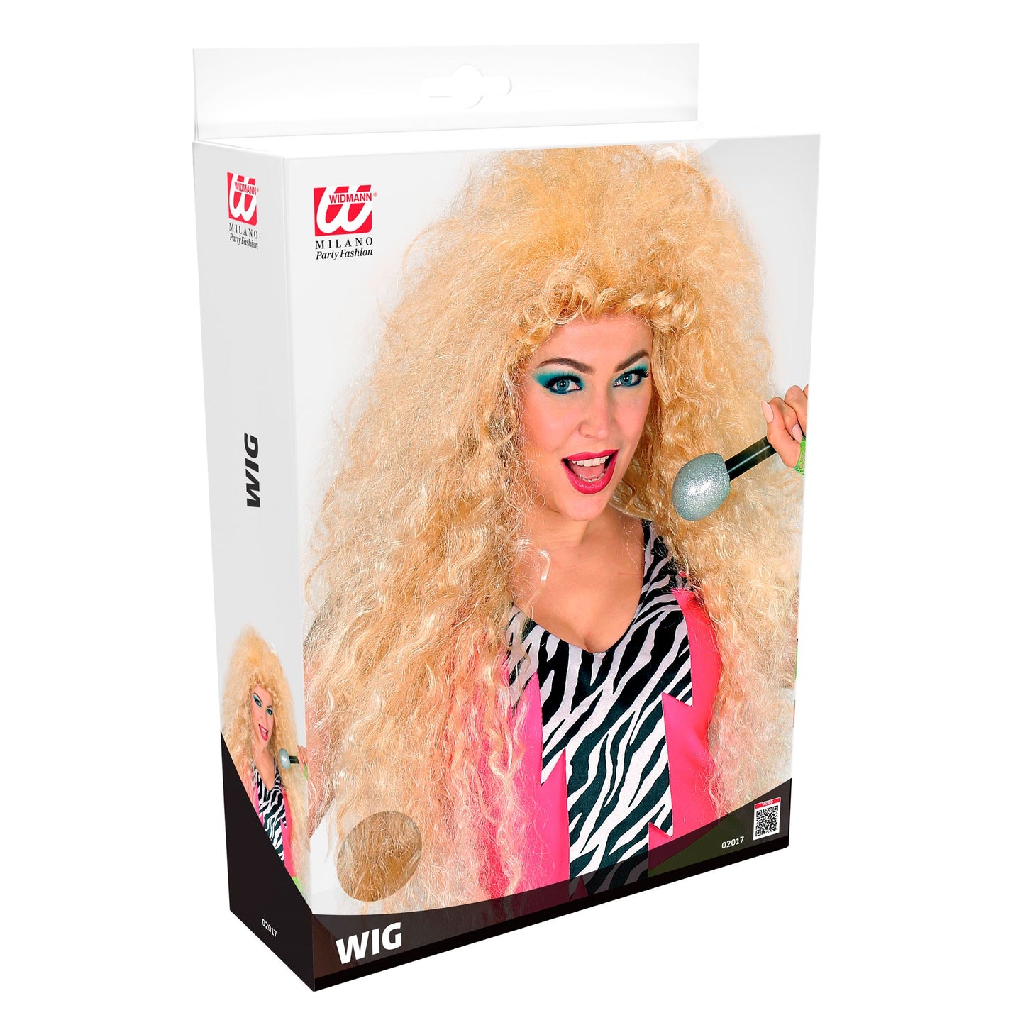 "RIESENFRISE' PERÜCKE BLOND" in Box – Detailansicht