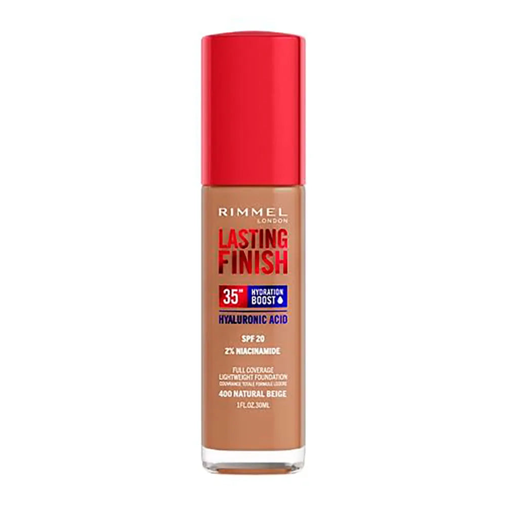 Rimmel London Lasting Finish Hydration Boost SPF20 Foundation 400 Natural Beige 30 ml