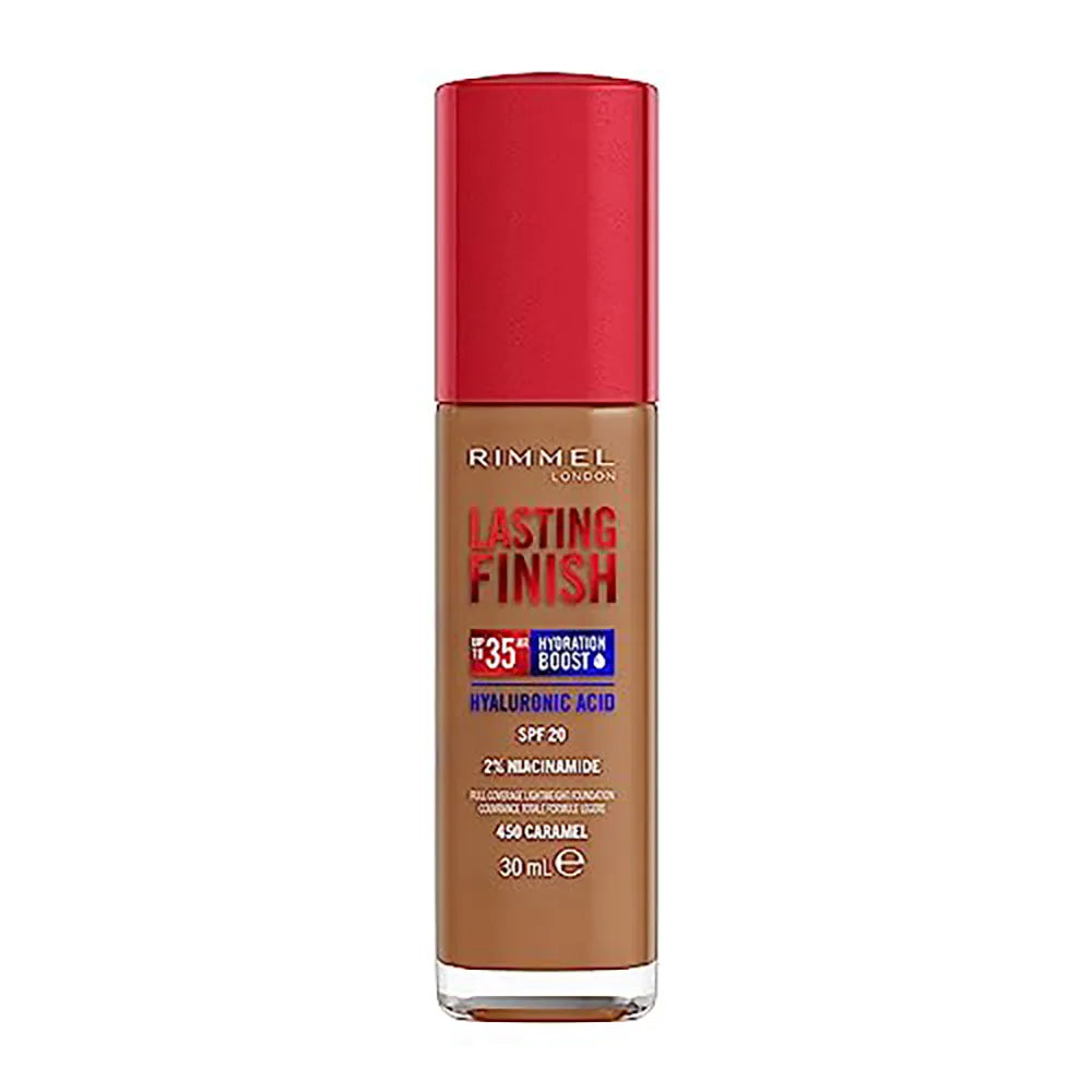 Rimmel London Lasting Finish Hydration Boost SPF20 Foundation 450 Caramel 30 ml