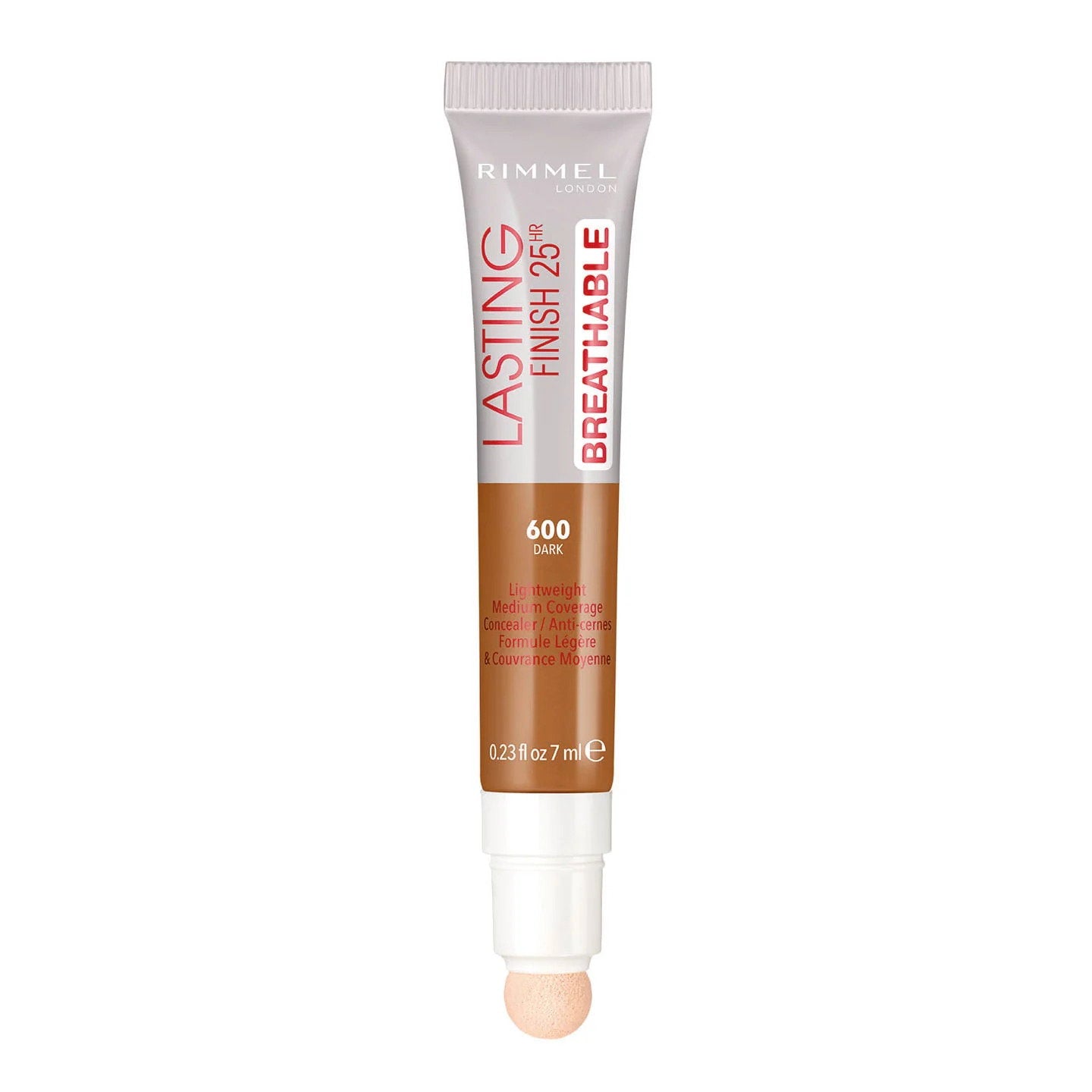 Rimmel London Rimmel London, Lasting Finish, Natürliche mittlere Deckkraft, Creme-Concealer, 600, Dunkel, 7 ml Regular