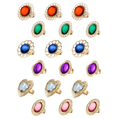 "RING MIT EDELSTEIN" sort. in 6 Modellen und Farben - in Box – Detailansicht