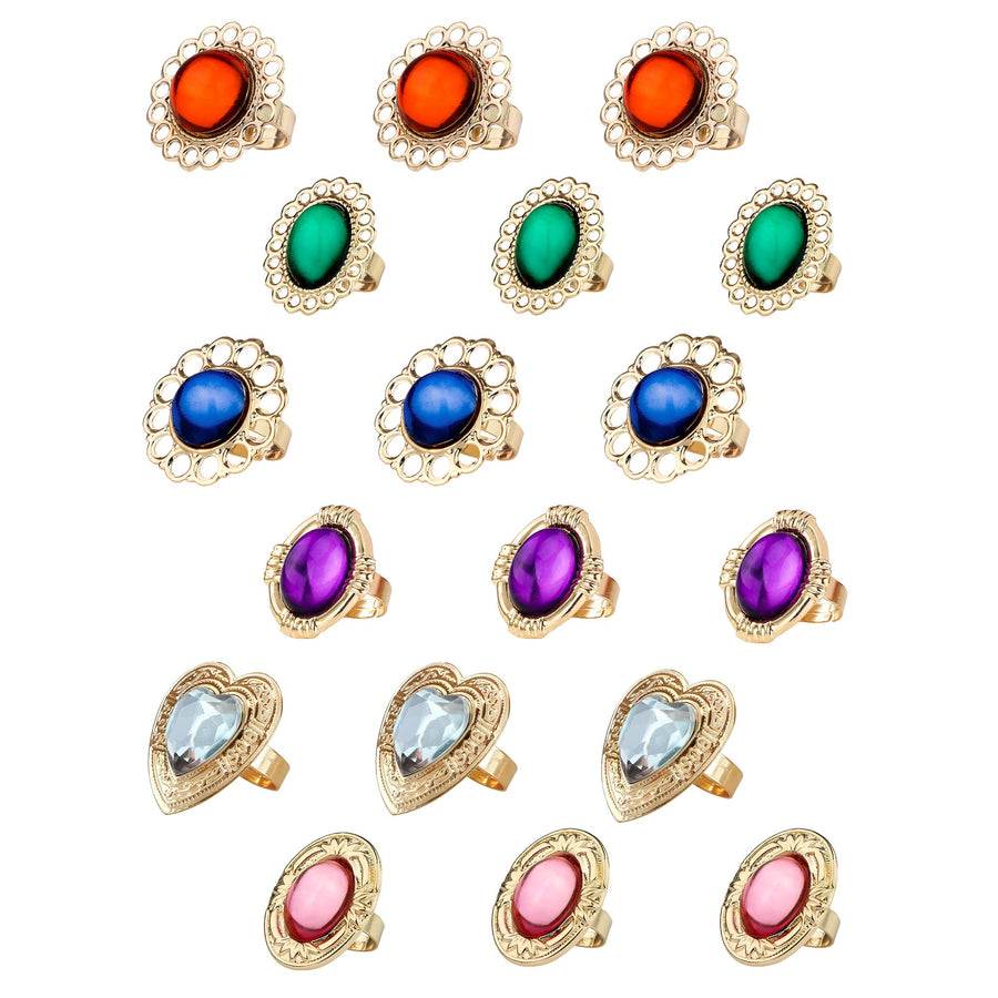 "RING MIT EDELSTEIN" sort. in 6 Modellen und Farben - in Box – Detailansicht