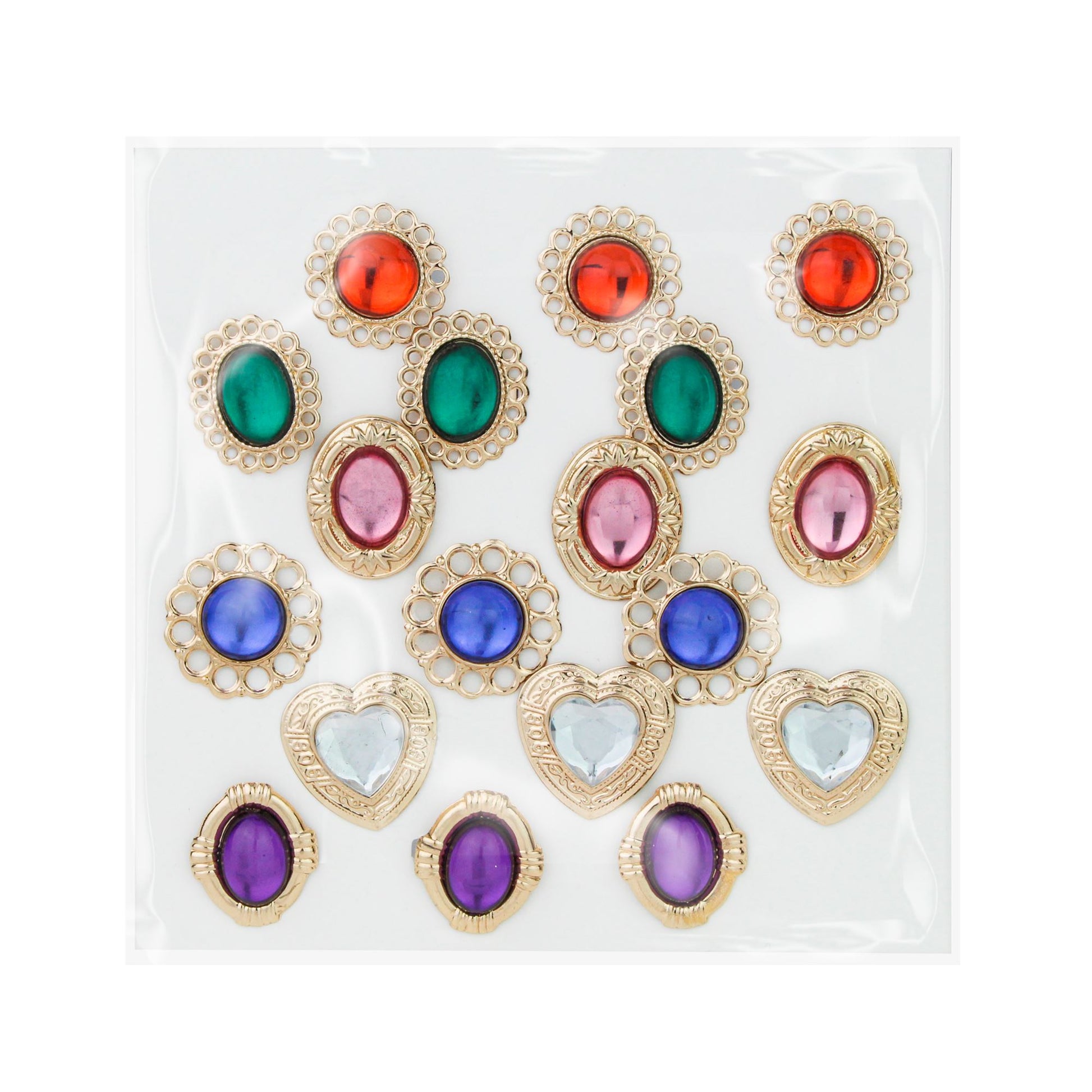 "RING MIT EDELSTEIN" sort. in 6 Modellen und Farben - in Box – Ansicht 3