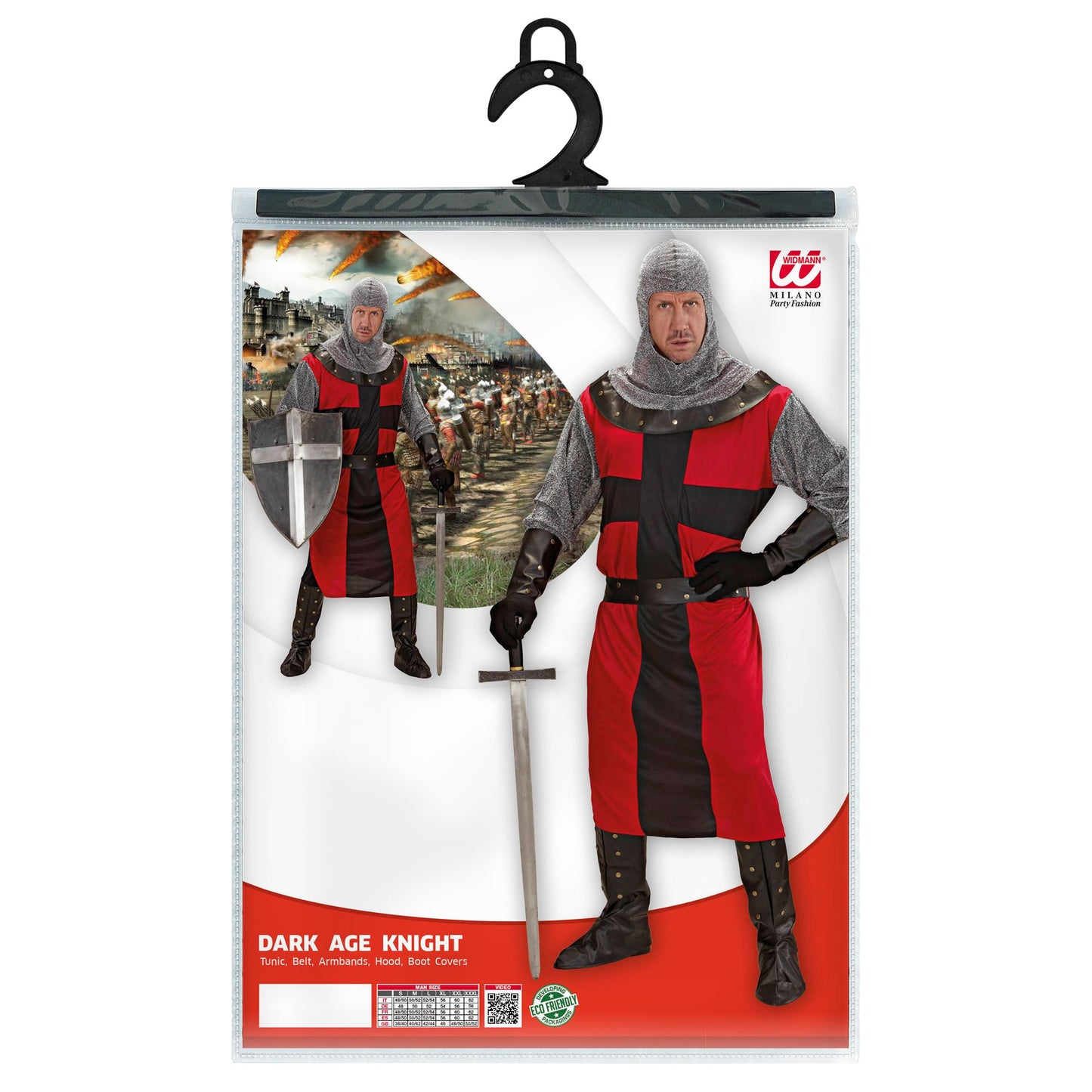 "RITTER DER DUNKLEN EPOCHE" (langer Kasack, Gürtel, Armbänder, Helm, Stiefelüberzieher) – Ansicht 4