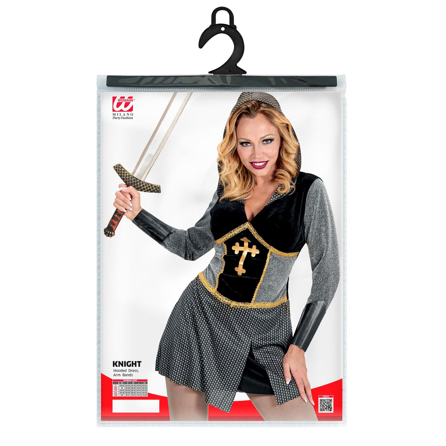 "RITTER" (Kleid mit Kapuzenumhang, Armbänder) – Ansicht 4