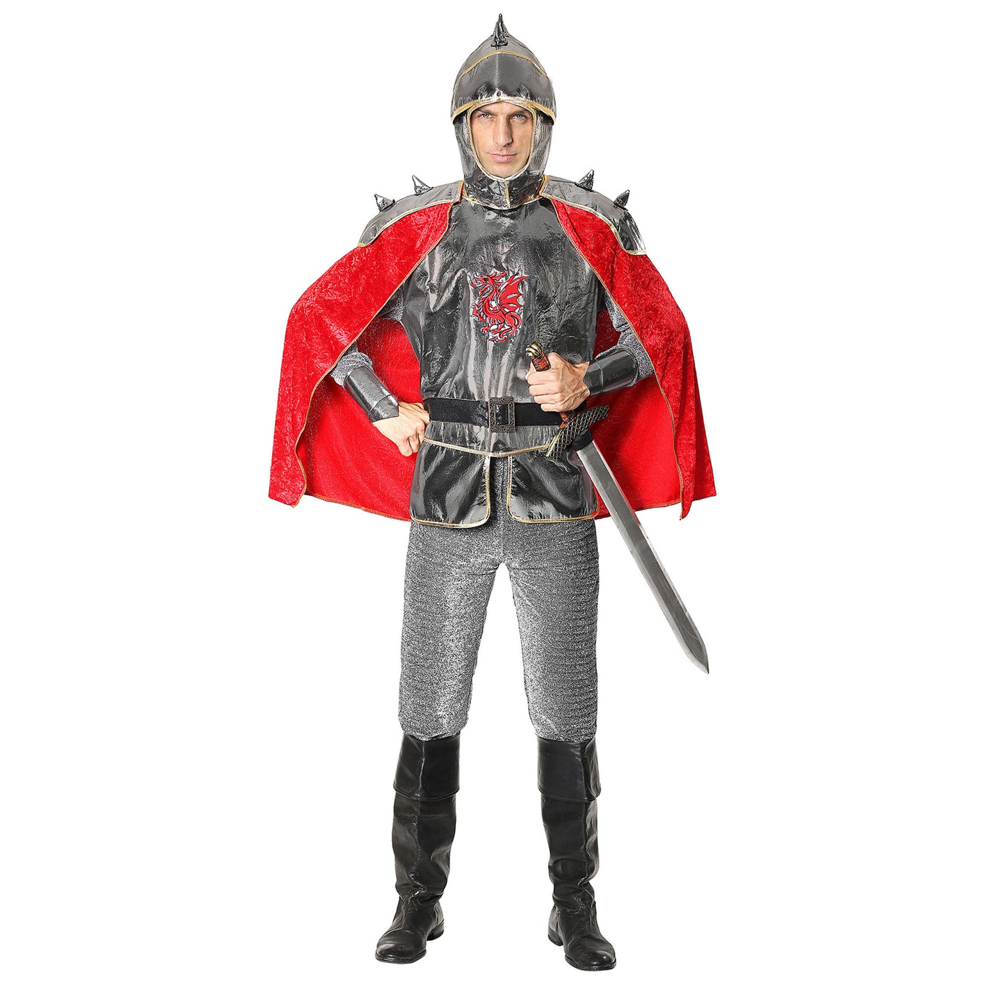 "RITTER" (Tunkia mit Rüstung & Umhang, Gürtel, Helm) – Ansicht 3