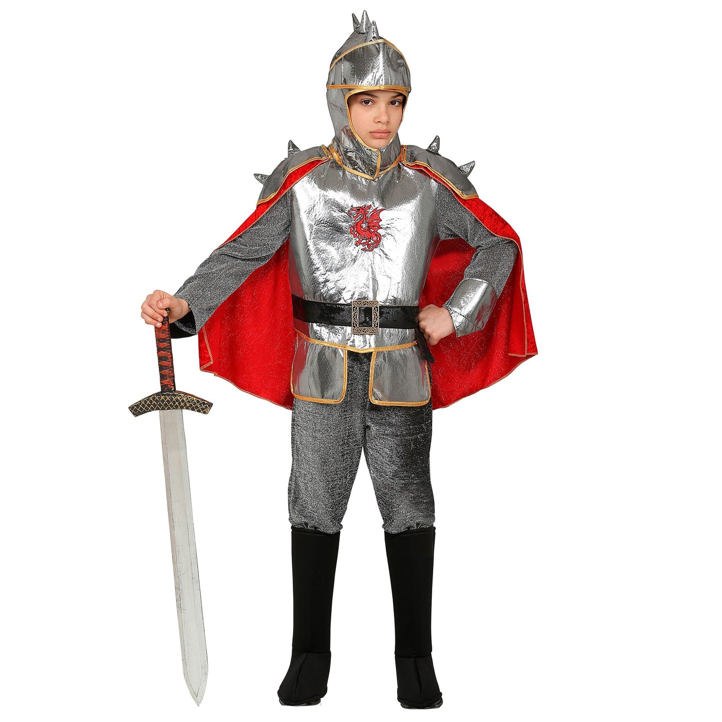 "RITTER" (Tunkia mit Rüstung & Umhang, Gürtel, Helm) – Ansicht 3