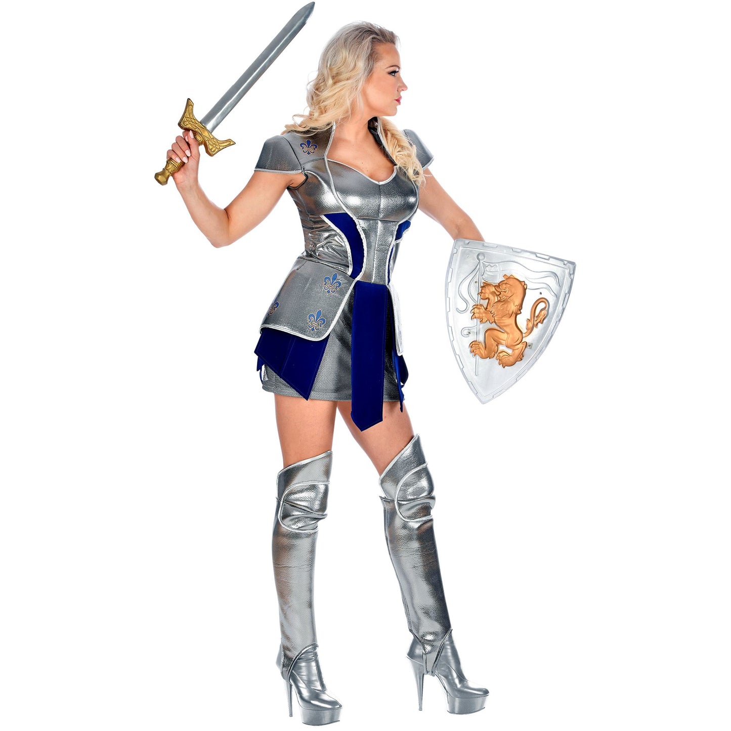 "RITTERIN" (Kleid mit Rüstung, Beinschoner) – Ansicht 3
