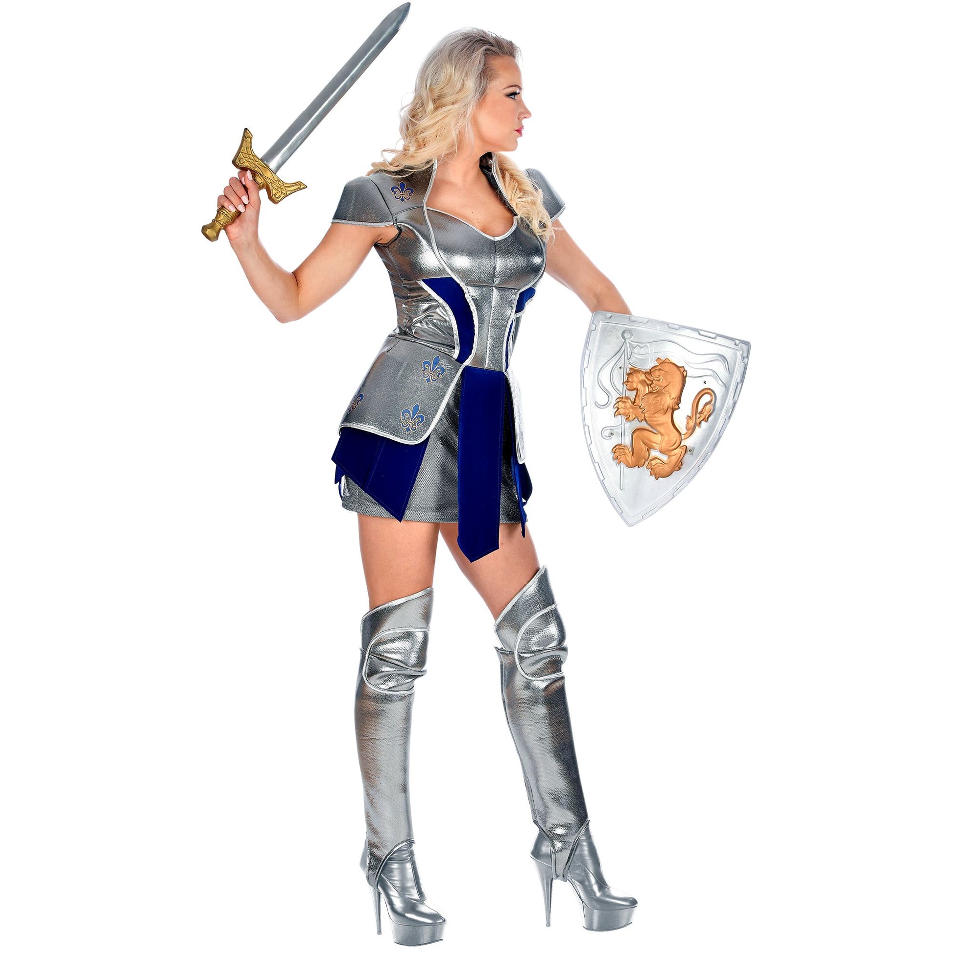 "RITTERIN" (Kleid mit Rüstung, Beinschoner) – Ansicht 3