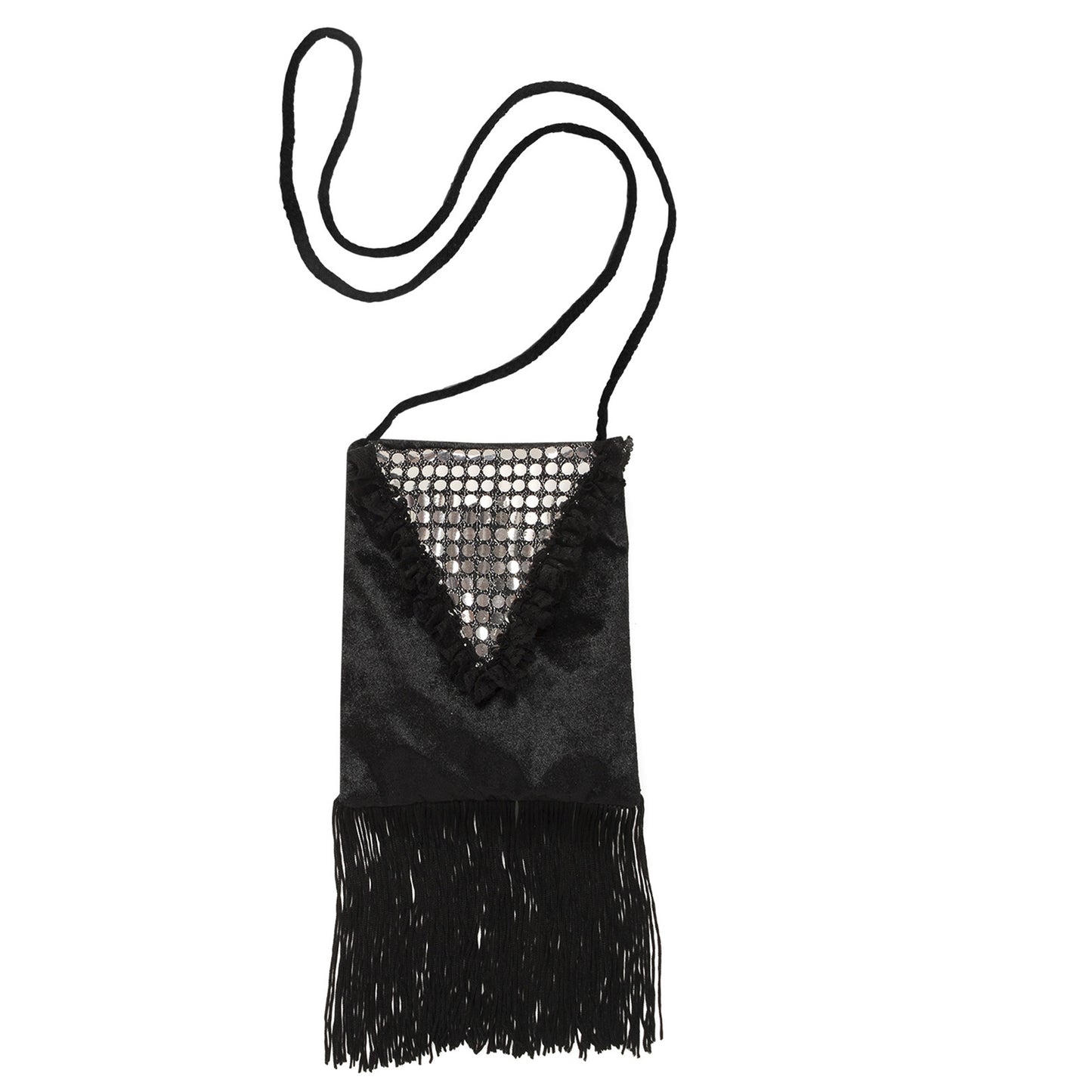 "ROARING 20s RETROHANDTASCHE" aus Samt und Pailletten – Detailansicht