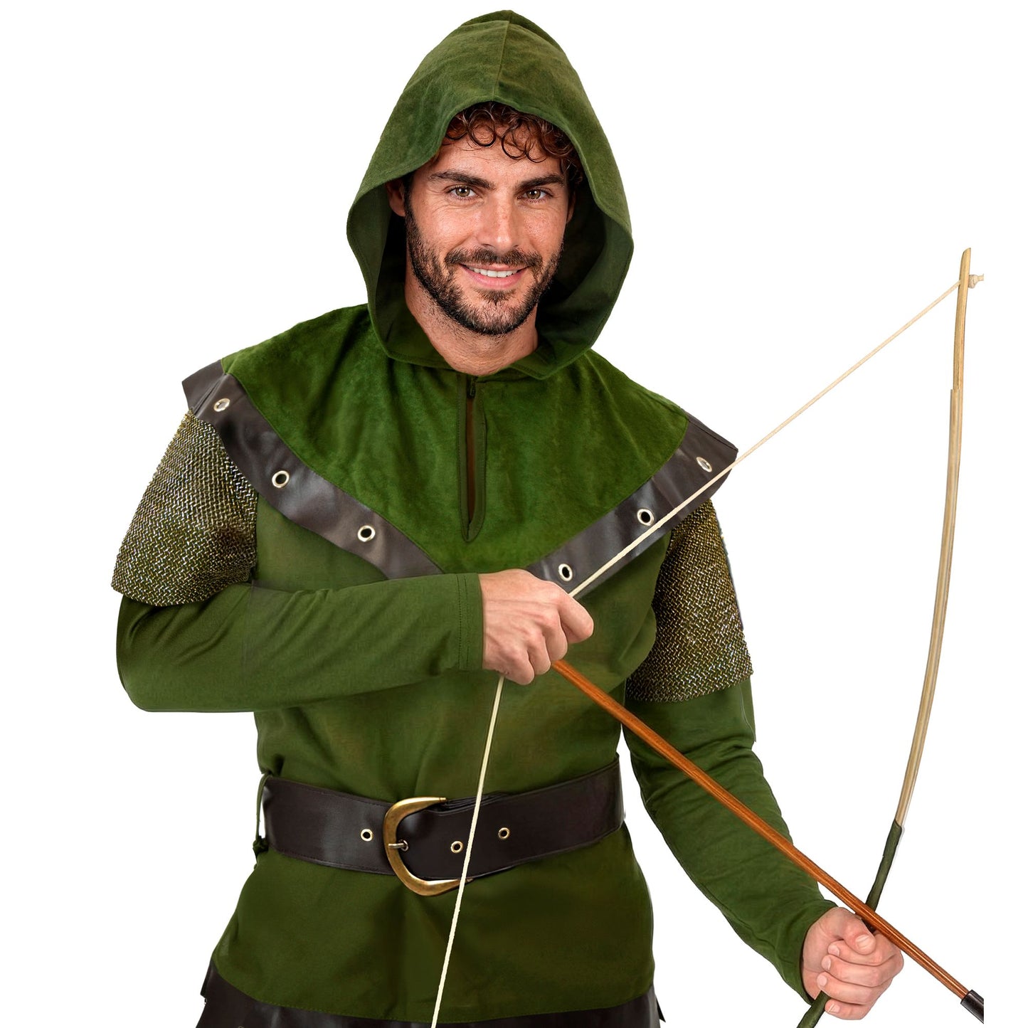 "ROBIN OF SHERWOOD" (Oberteil mit Kapuze, Gürtel) – Vorderansicht