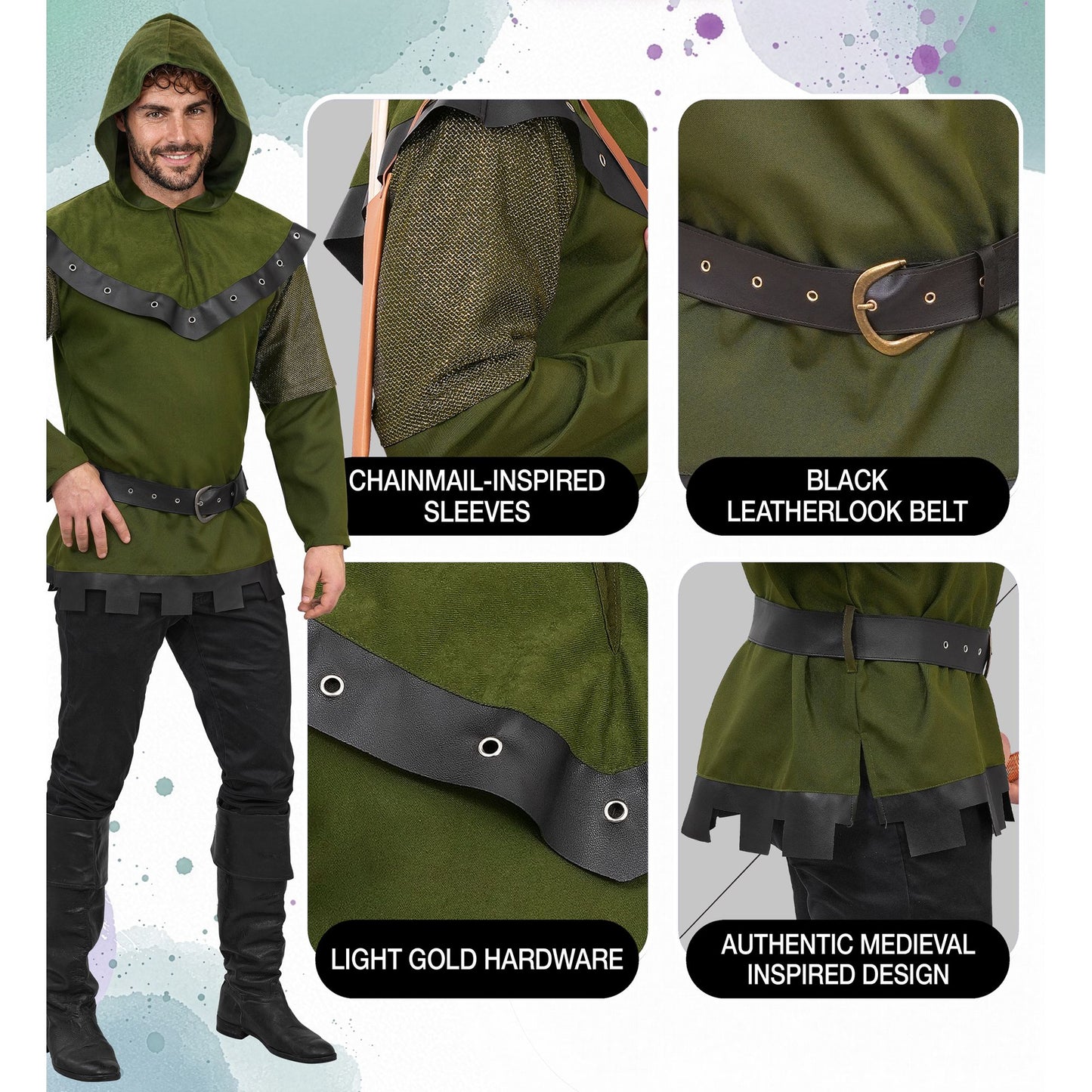 "ROBIN OF SHERWOOD" (Oberteil mit Kapuze, Gürtel) – Ansicht 7