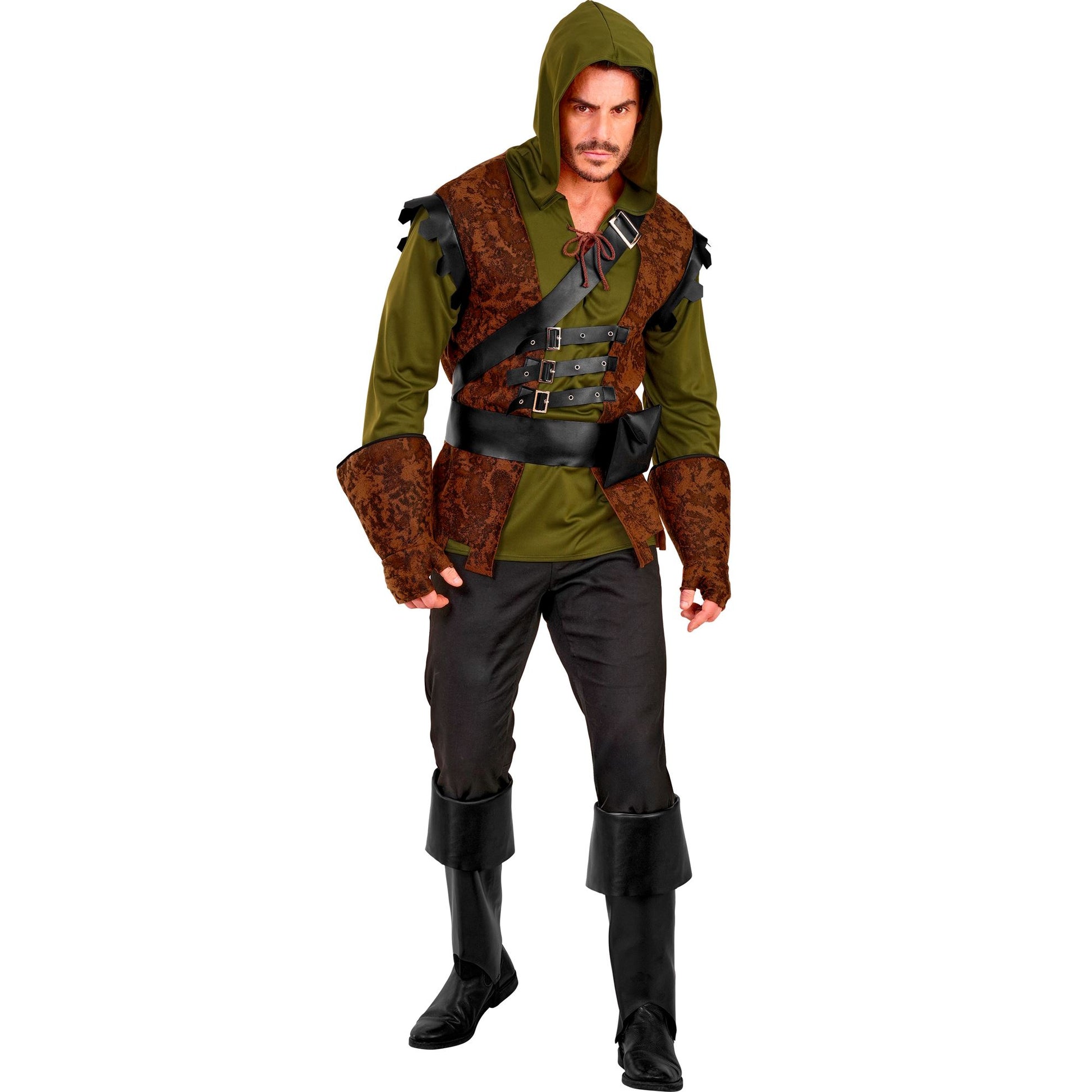 "ROBIN OF SHERWOOD" (Oberteil mit Kapuze und Weste, Schärpe mit Schnalle, Gütel mit Tasche, Handschuhe, Stiefelüberzieher) – Ansicht 3