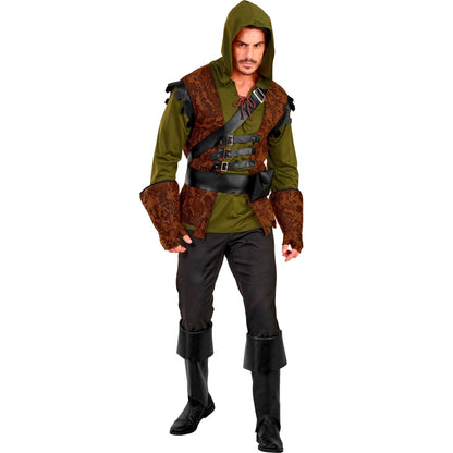 "ROBIN OF SHERWOOD" (Oberteil mit Kapuze und Weste, Schärpe mit Schnalle, Gütel mit Tasche, Handschuhe, Stiefelüberzieher) – Ansicht 3
