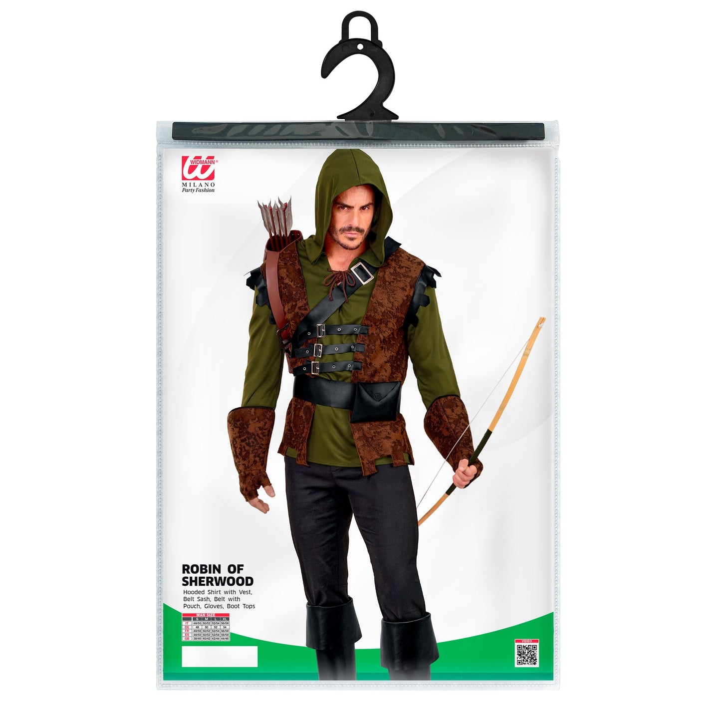 "ROBIN OF SHERWOOD" (Oberteil mit Kapuze und Weste, Schärpe mit Schnalle, Gütel mit Tasche, Handschuhe, Stiefelüberzieher) – Ansicht 5