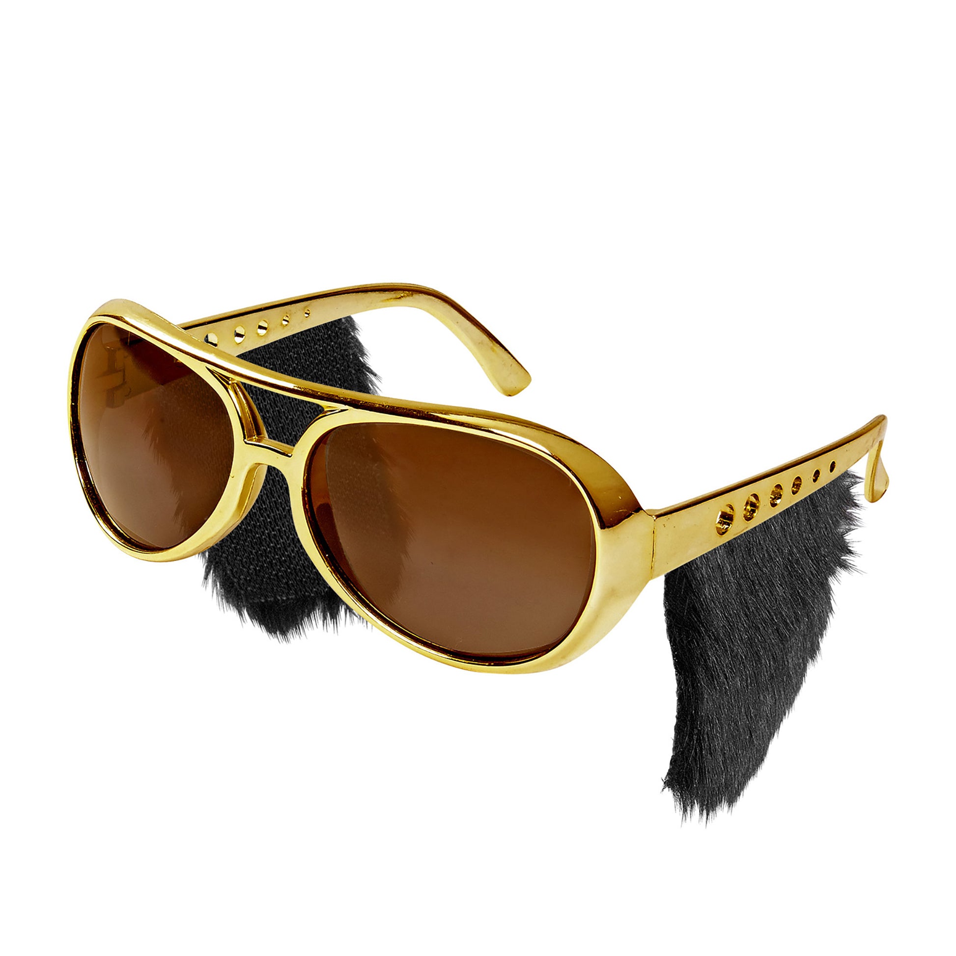"ROCK'N'ROLL BRILLE MIT KOTELETTEN" – Vorderansicht