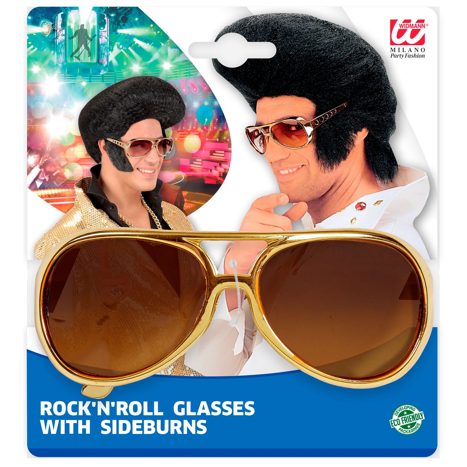 "ROCK'N'ROLL BRILLE MIT KOTELETTEN" – Detailansicht