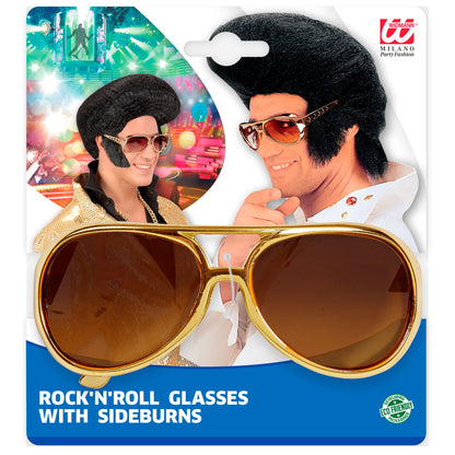 "ROCK'N'ROLL BRILLE MIT KOTELETTEN" – Detailansicht