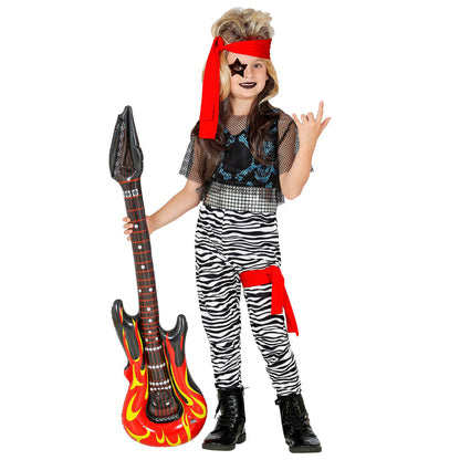 "ROCK STAR" (Tank Top, Netzshirt, Hose, Gürtel, Beinband, Bandana) – Vorderansicht