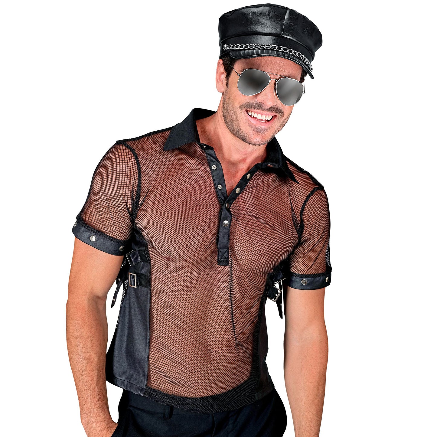 "ROCKER T-SHIRT" Kunstleder – Ansicht 3