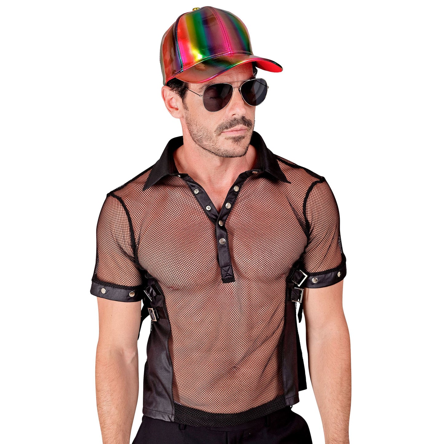 "ROCKER T-SHIRT" Kunstleder – Ansicht 4