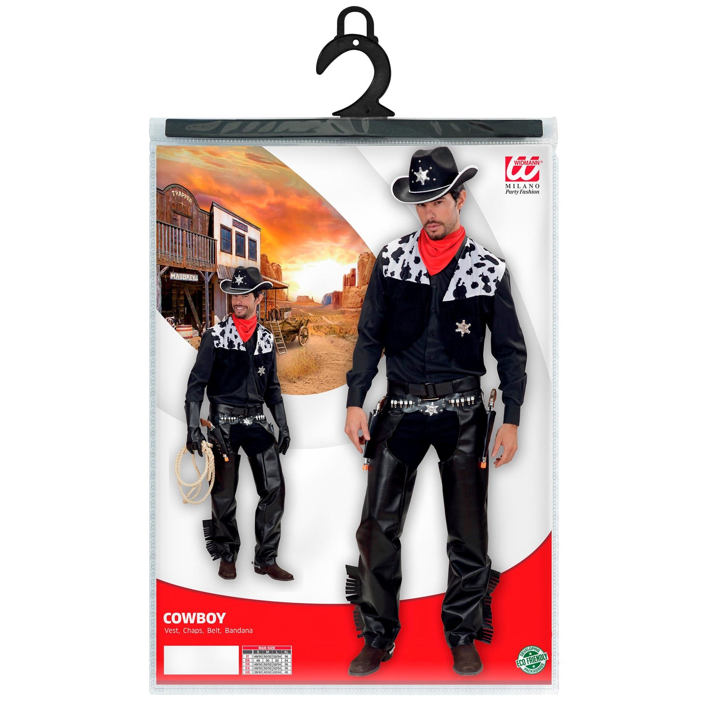 "RODEO COWBOY" (Weste, Chaps, Gürtel, Bandana) – Ansicht 3