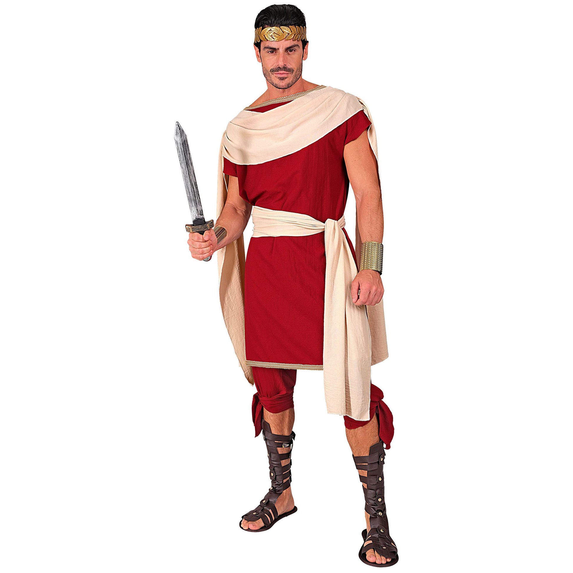 "RÖMER" (Tunika, Hose, Gürtel, Schärpe) – Detailansicht