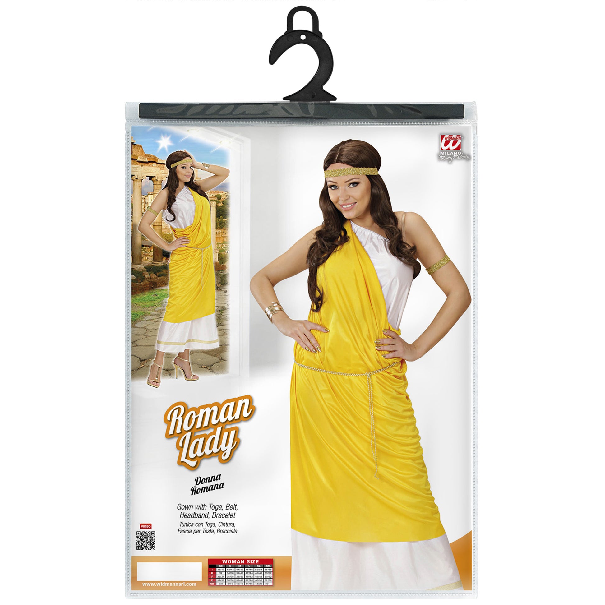 "RÖMISCHE FRAU" (Tunika mit Robe, Gürtel, Haarband, Armband) – Ansicht 4