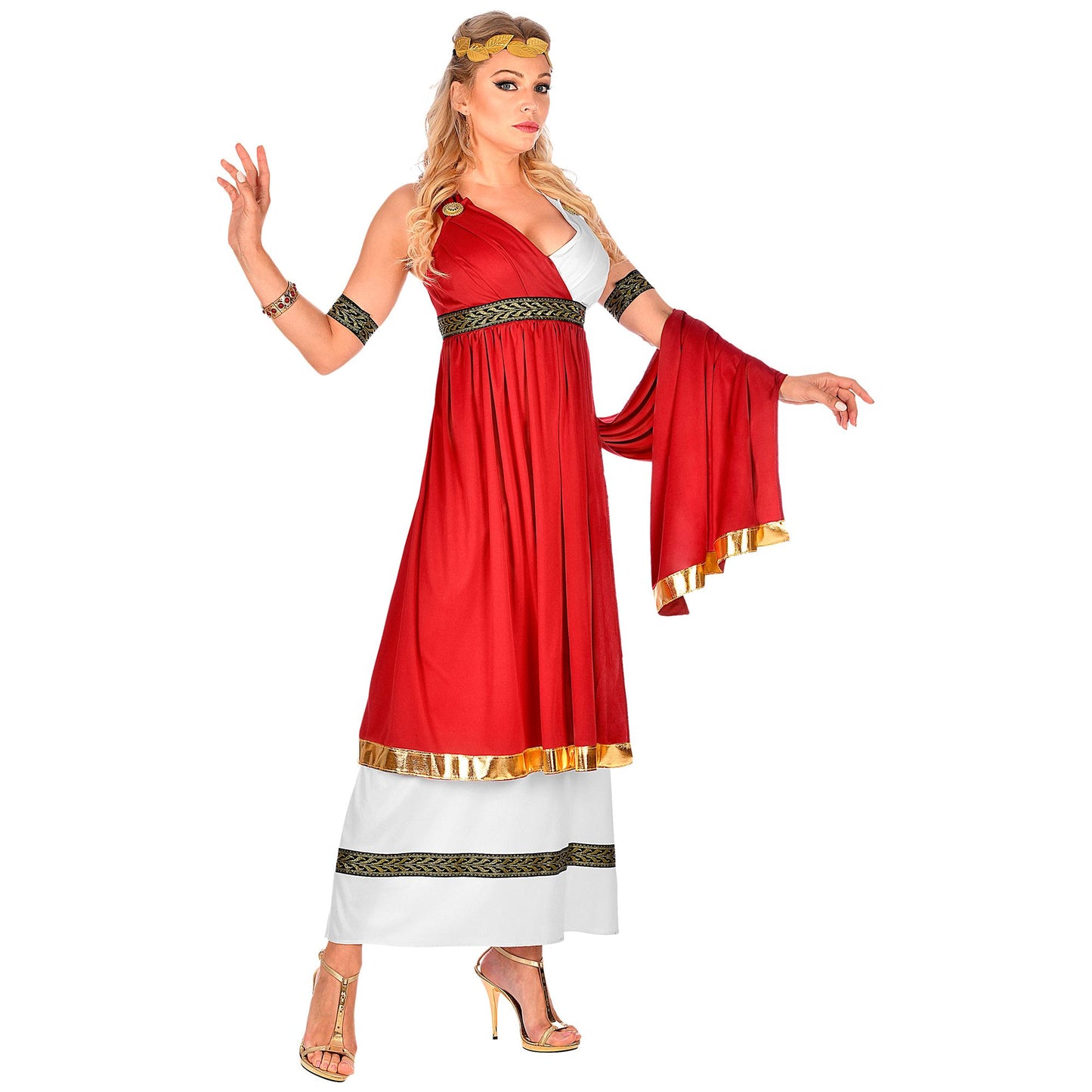 "RÖMISCHE KAISERIN" (Kleid mit Umhang, Armbändern, Lorbeerkranz) – Ansicht 3