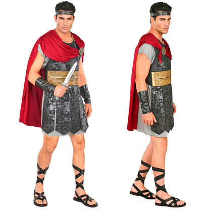 "RÖMISCHER CENTURIO" (Tunika, Rüstung mit Umhang und Medaille, Stirnband, Armschoner, Beinschnüre) – Ansicht 3