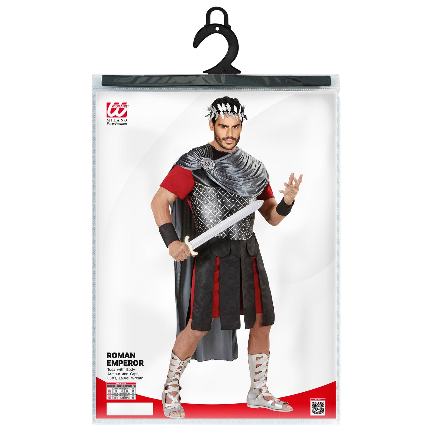 "RÖMISCHER KAISER" (Tunika mit Tuch, Umhang und Rock, Armbänder, Loorberkranz) – Ansicht 4