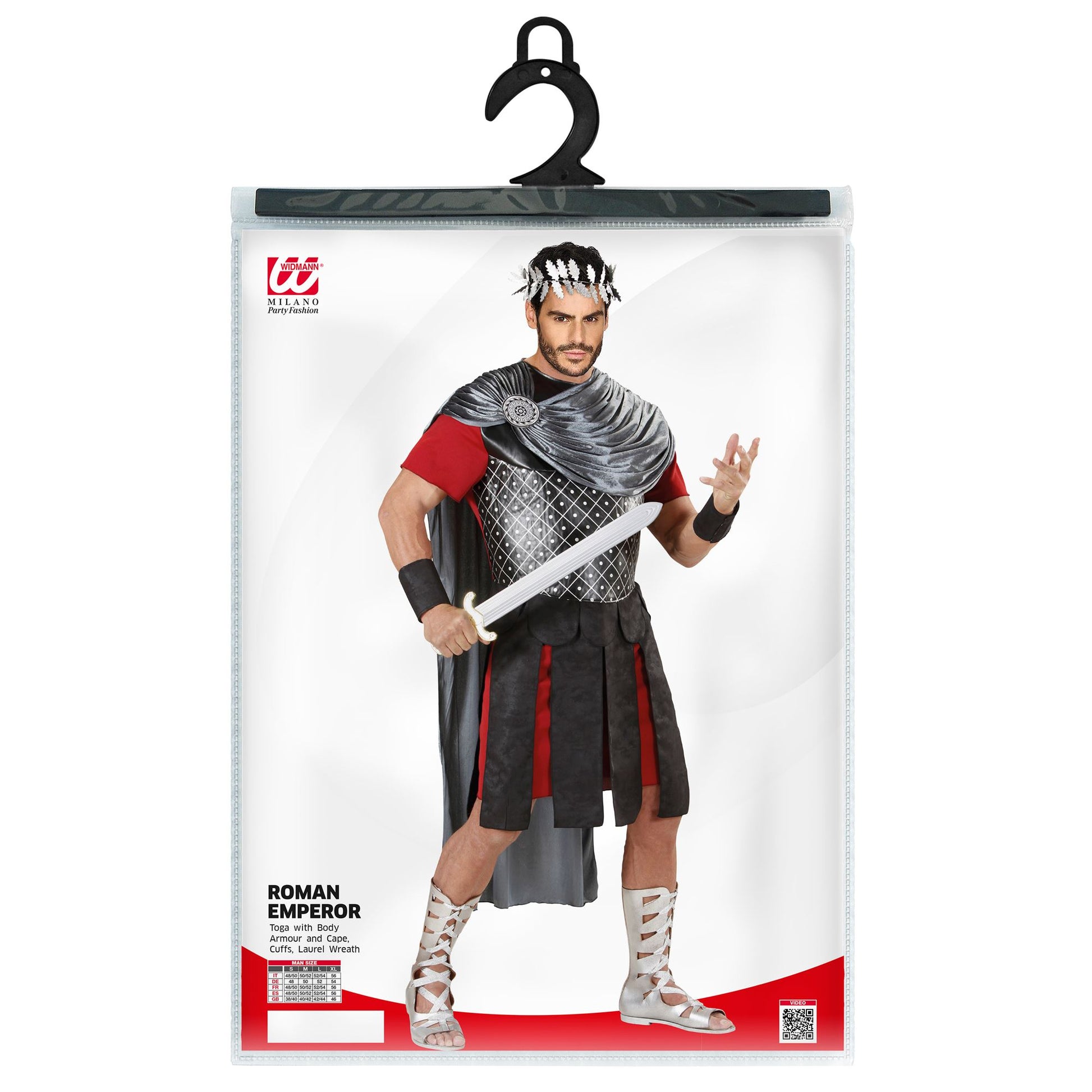 "RÖMISCHER KAISER" (Tunika mit Tuch, Umhang und Rock, Armbänder, Loorberkranz) – Ansicht 4