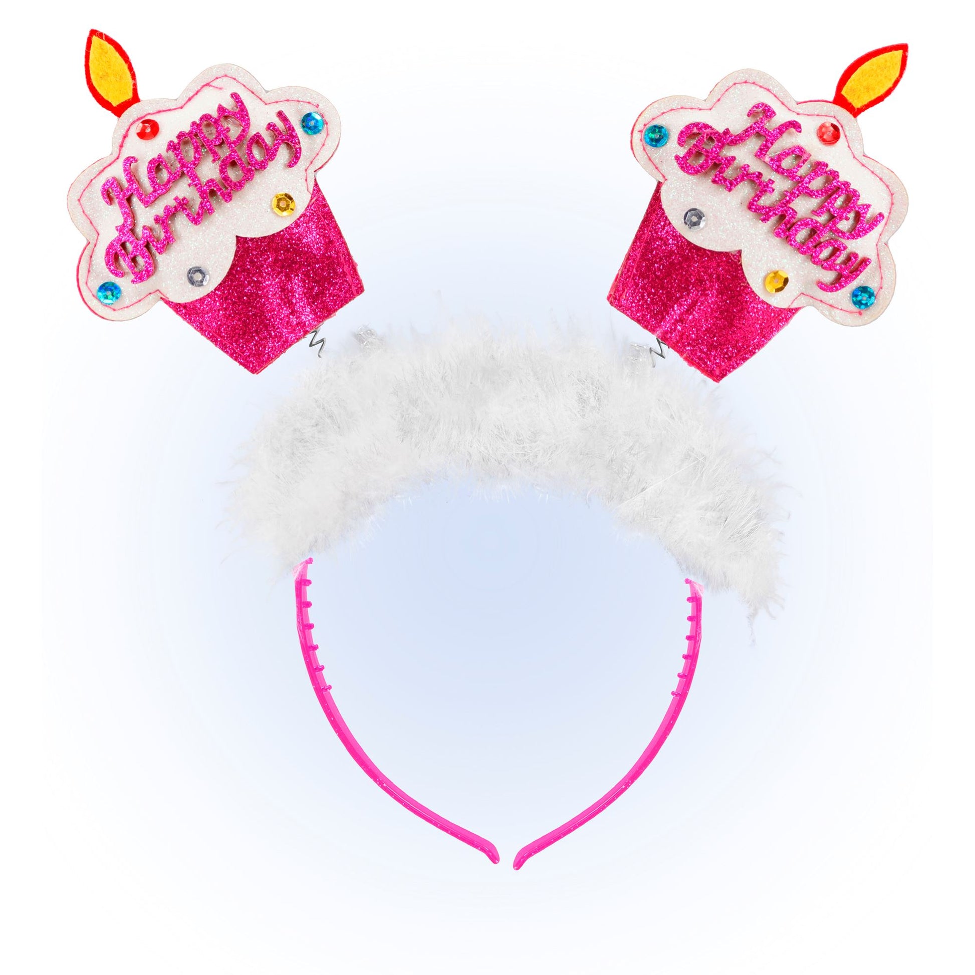 "ROSA HAPPY BIRTHDAY KUCHEN HAARREIF UND MARABU" – Vorderansicht